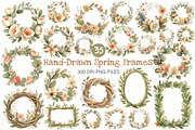 Hand-Drawn Spring Frames Clipart, an Illustration by Designworld (Thumbnail 1 of 7)