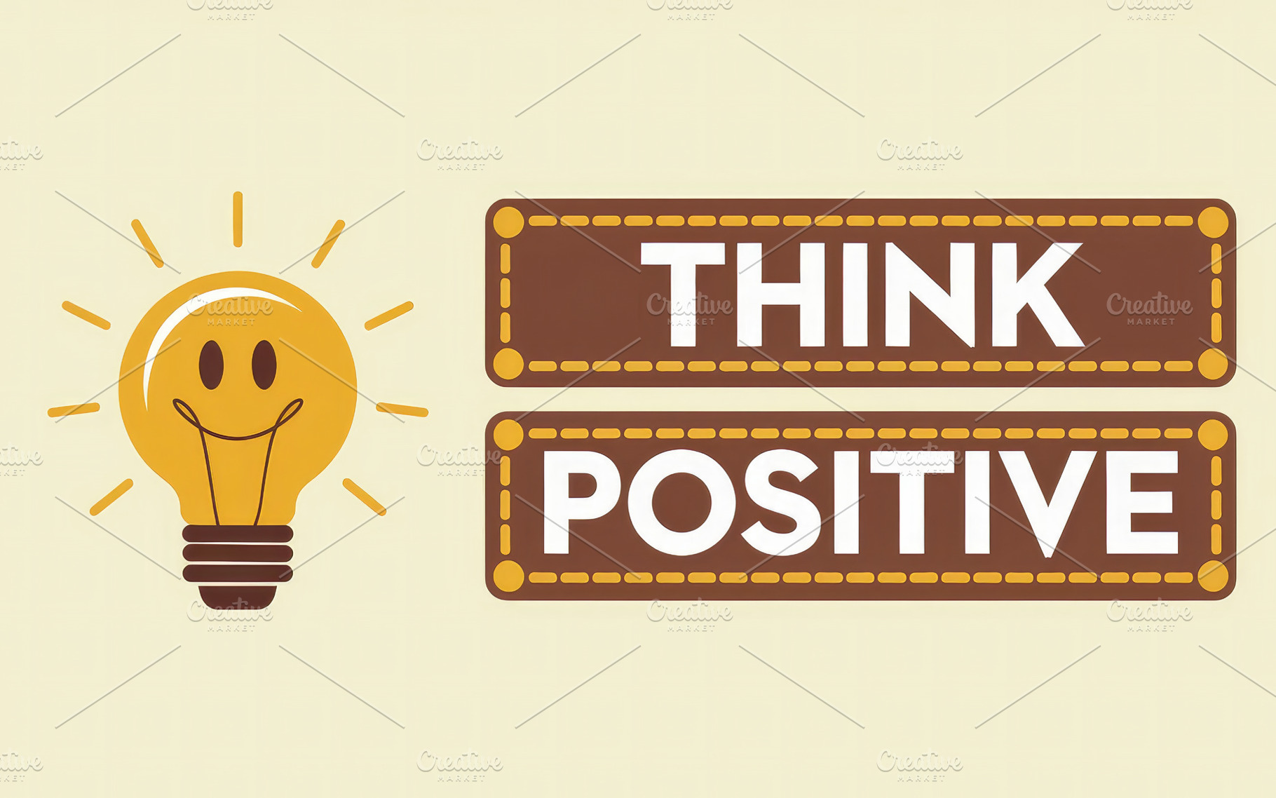 Motivational illustration with a smi, an Abstract Photo by Perpis