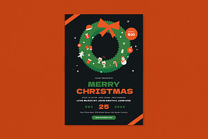 Christmas Party Flyer, a Flyer Template by VectorVactory