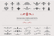30+ Hand Drawn Damask Elements, a Decorative Illustration by Solana (Thumbnail 1 of 2)