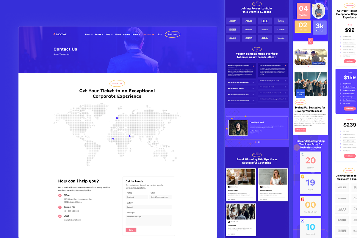 TNC Conf - Event Website Template, a HTML Template by TNCFlow (Photo 4 of 5)
