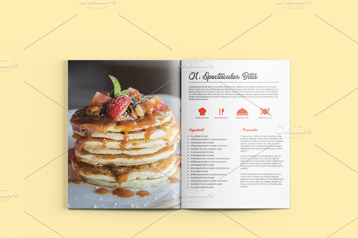 Mini Cookbook Template (MS Word), a Brochure Template by ZohairKhanLtd (Photo 2 of 3)