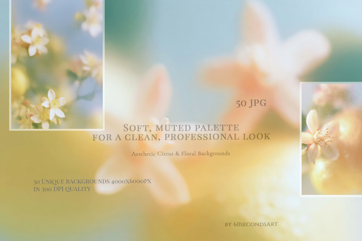 Mediterranean Blur lemon backgrounds, a Background Graphic by 60secondsArt (Photo 6 of 14)