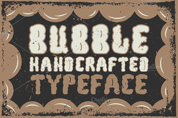 Handcrafted "Bubble" font preview 6
