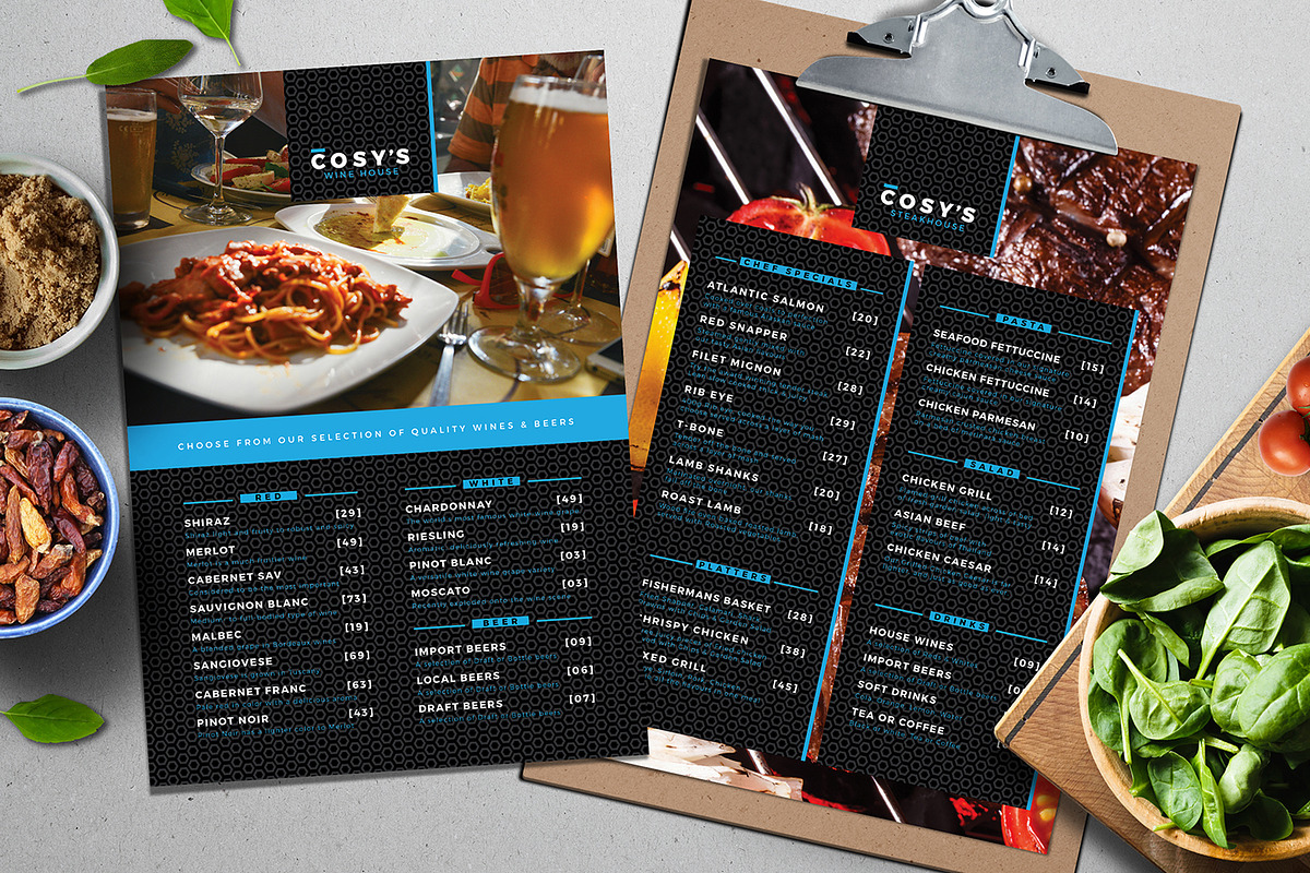 Restaurant Menu Templates Pack, a Brochure Template by BrandPacks (Photo 2 of 14)