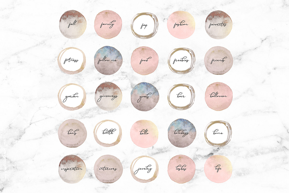 100 Instagram Story Highlight Icons, a Social Media Template by DesignStudioTeti (Photo 4 of 6)