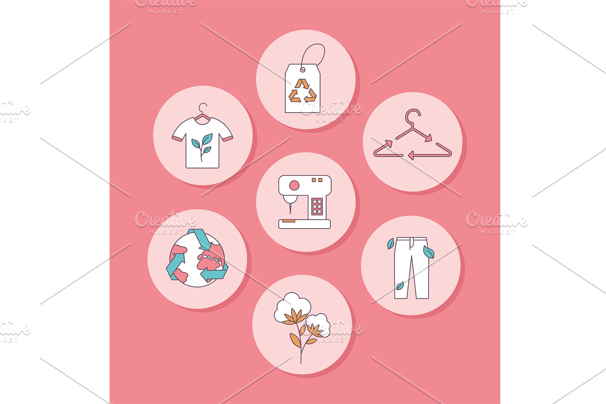 slow fashion ecological set, an Object Illustration by studiogstock