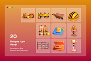 Construction Site Essentials 3D Icon, an Object Graphic by twinstd (Thumbnail 5 of 6)