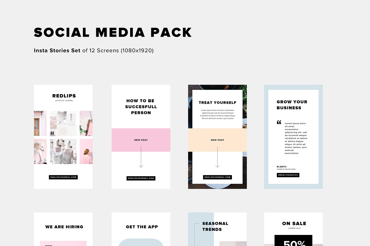 INSTA STORIES - Social Media Pack, a Social Media Template by Marie Smth (Photo 2 of 3)