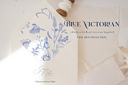 Blue Victorian & Chinoiserie set, a Decorative Illustration by Grace Noboa Illustrations (Thumbnail 3 of 13)
