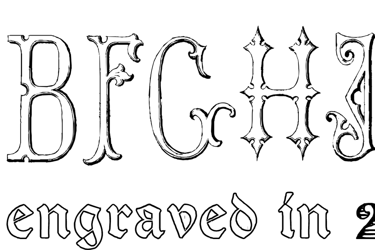 Victorian Alphabets PACK 19 FONTS !!, a Blackletter Font by Intellecta Design (Photo 43 of 48)