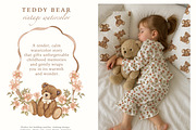 Teddy Bear. Vintage Watercolor, an Animal Illustration by Ooh Lily (Thumbnail 2 of 19)