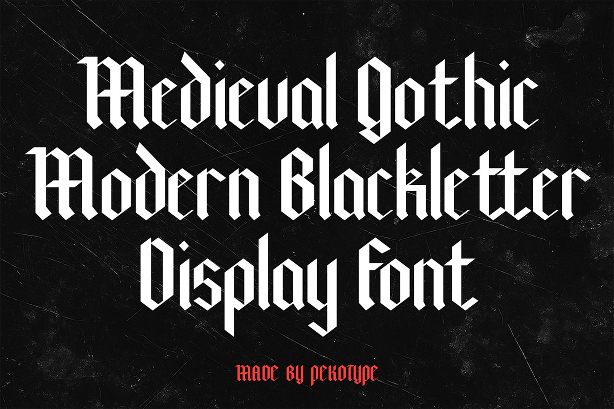 Blackville - Gothic Blackletter Font, a Blackletter Font by Pekotype (Photo 2 of 15)