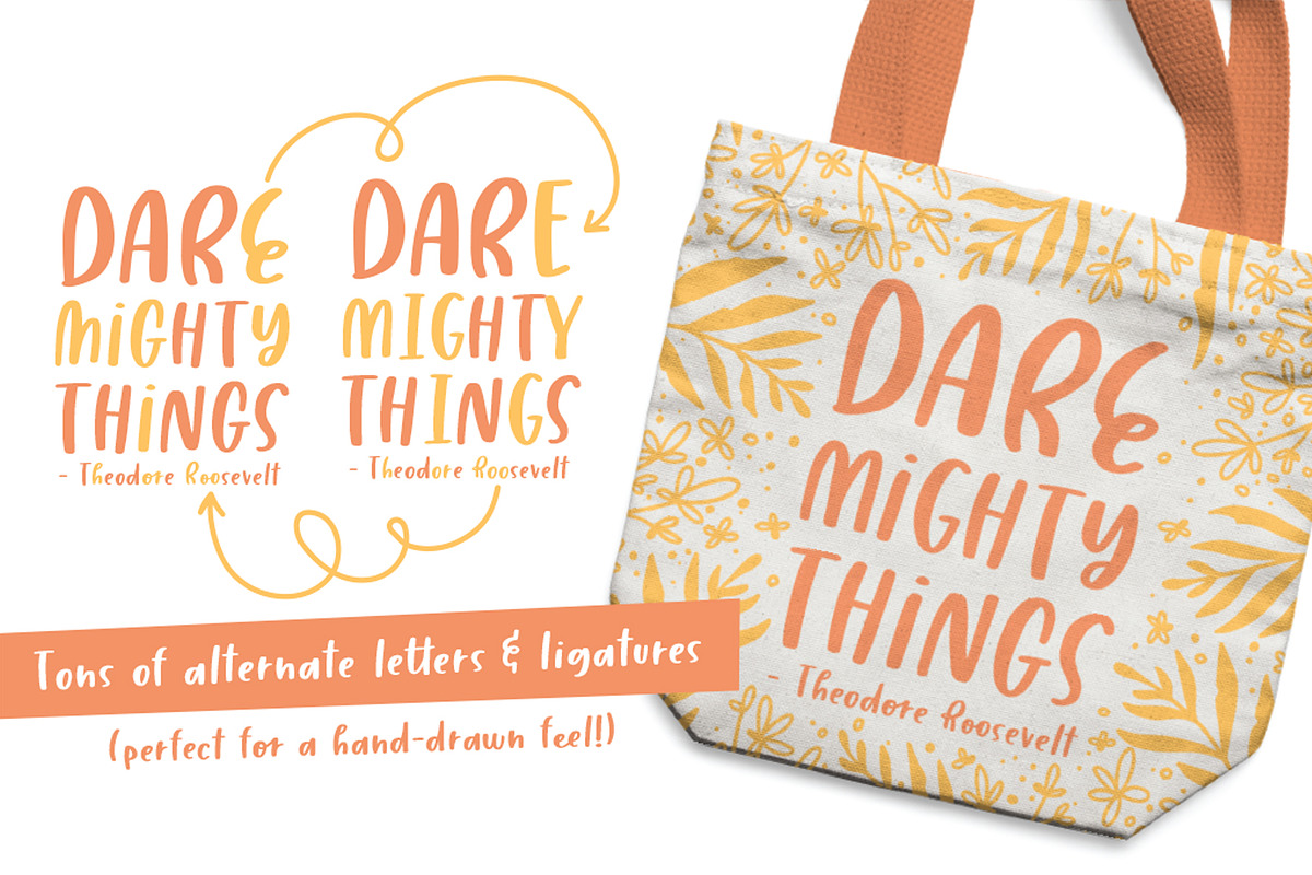 Wild Yarrow | A handwriting font preview 3