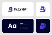 Modern Gradient Letter B with Rocket, a Branding & Logo Template by Artnivora.Std (Thumbnail 3 of 3)