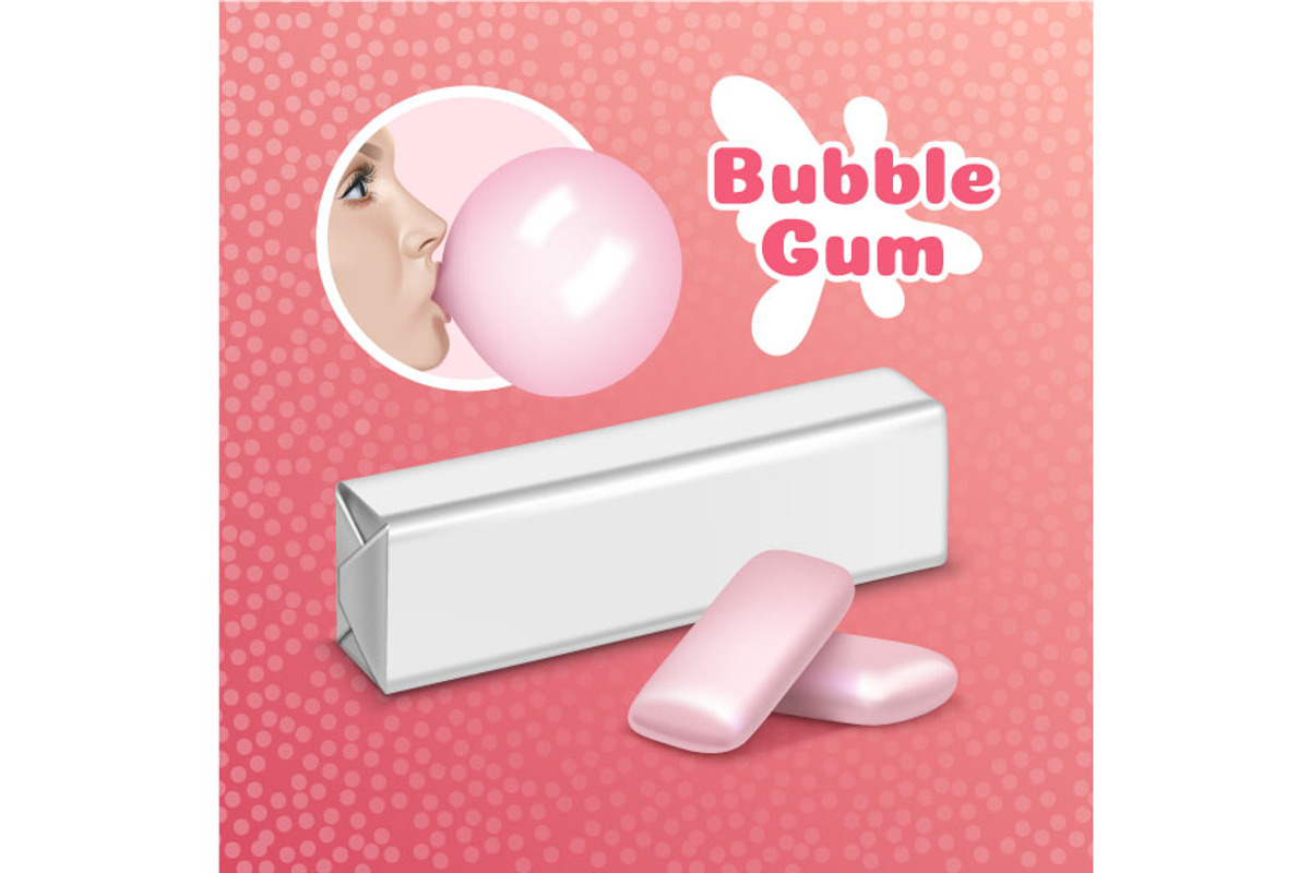 Set — Girl with Chewing Gum, a Healthcare Illustration by Zonda (Photo 4 of 5)