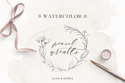 Delicate Greenery Watercolor+Pencil, a Texture Illustration by Inky Jar Design Studio (Thumbnail 2 of 15)