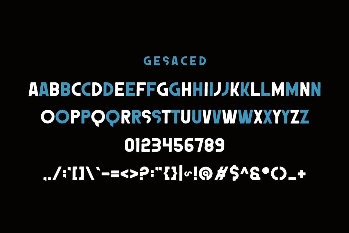 Gesaced - Heavy Bold Font, a Sans Serif Font by Iqsiart Studio (Photo 5 of 6)