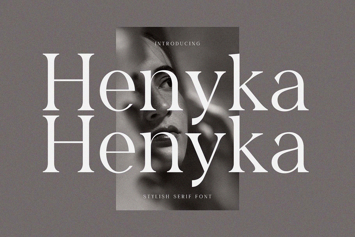 Henyka – Stylish Serif Font, a Serif Font by BrandSemut (Photo 1 of 8)