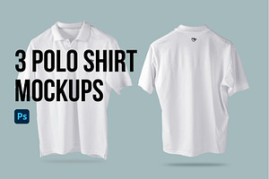 3 Polo Shirt Mockups