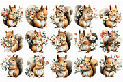 Valentine Squirrel With Flowers PNG, an Illustration by Libby Wishes (Thumbnail 2 of 6)
