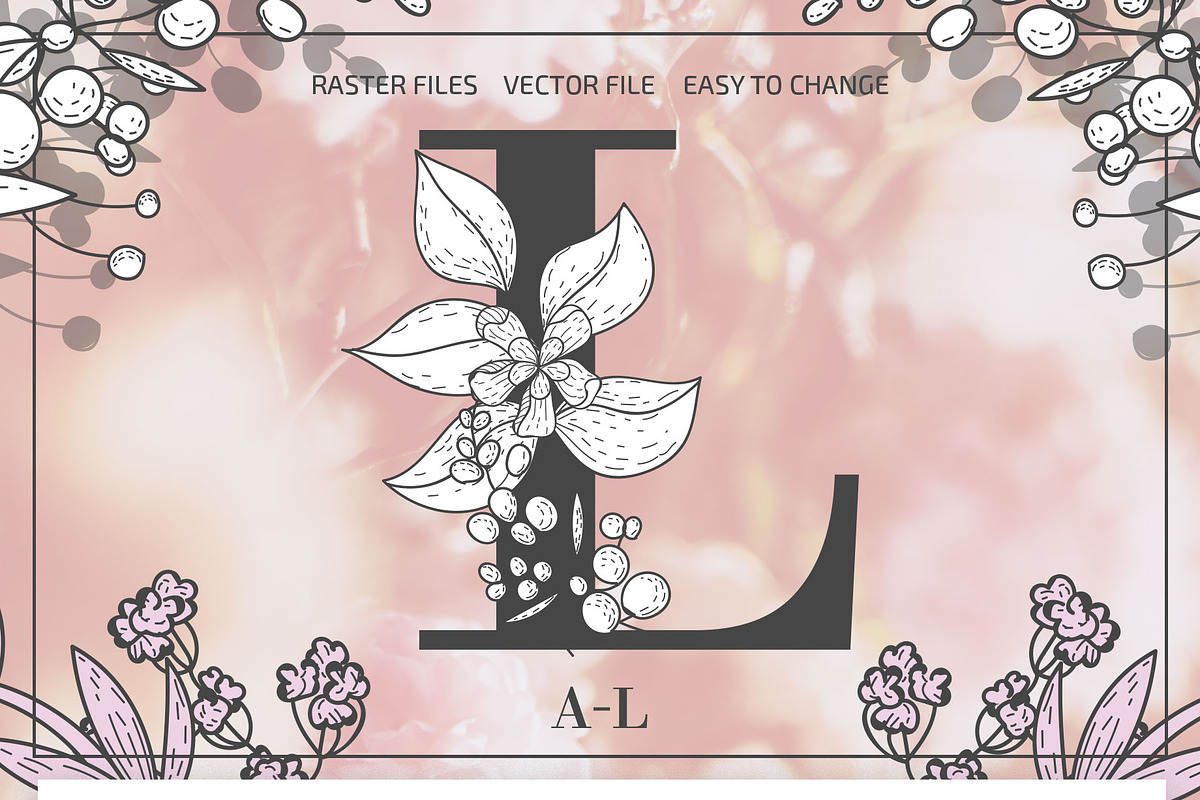 Floral Vector Monograms, an Object Graphic by Free-PSD-Templates (Photo 2 of 4)
