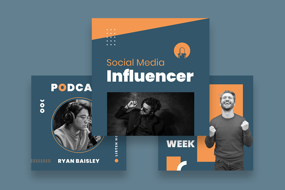 Influencer Instagram Post, a Social Media Template by Rahardi Creative (Photo 2 of 4)