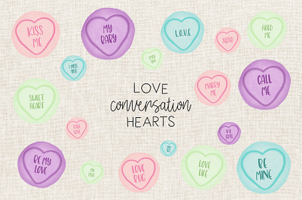 Love Conversation Candy Hearts