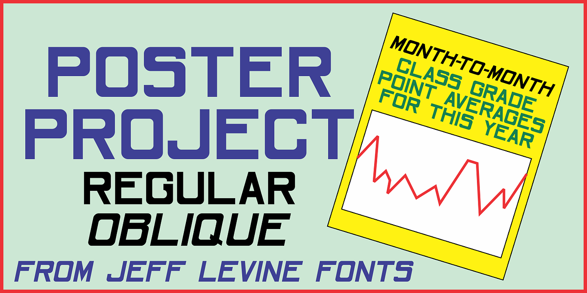 Poster Project JNL, a Sans Serif Font by Jeff Levine Fonts (Photo 1 of 5)