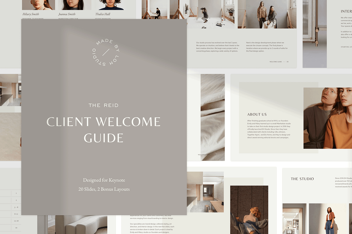REID Client Welcome Guide - Keynote, a Presentation Template by Loh Studio (Photo 1 of 9)