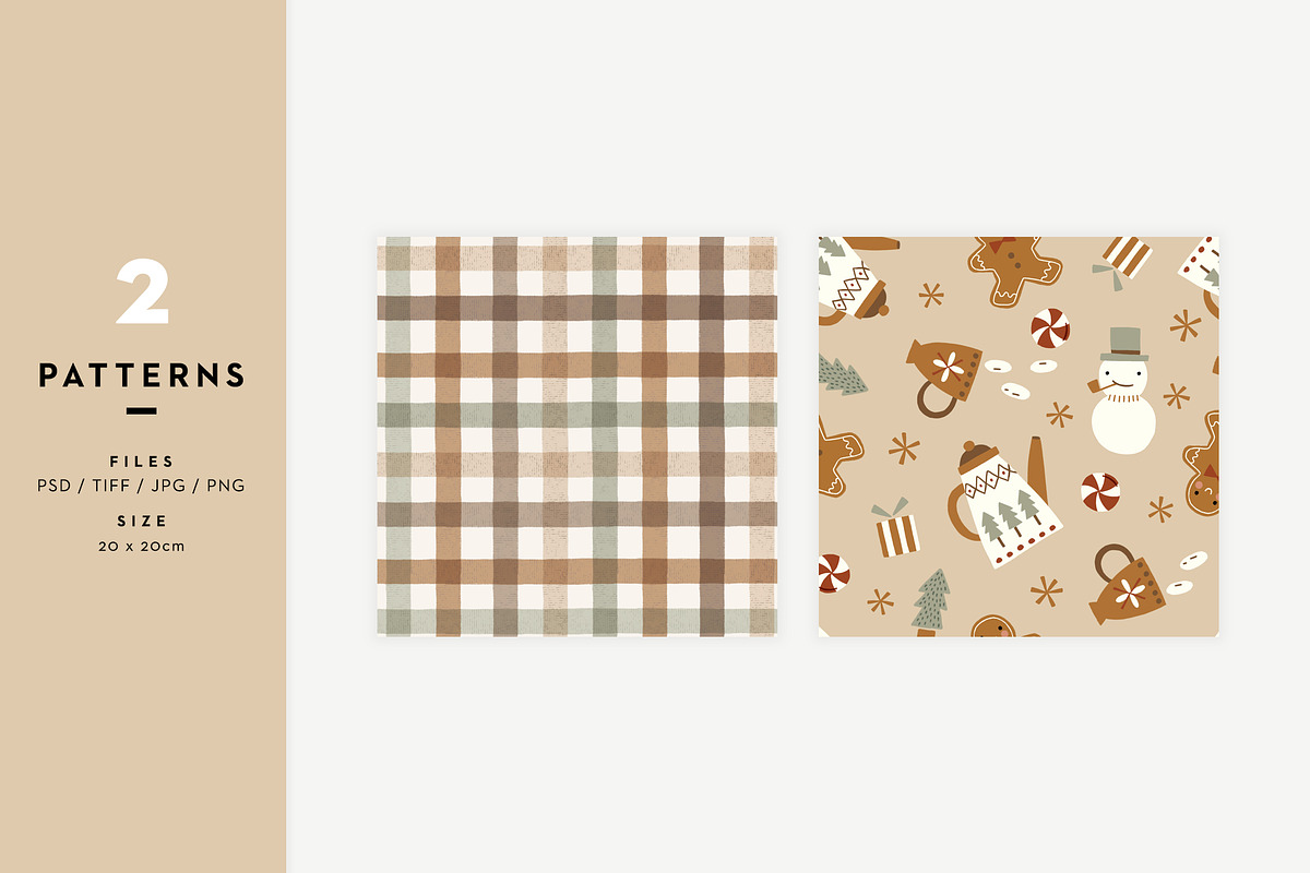 Merry Beige patterns, a Pattern Graphic by Muriel Petitpattern (Photo 2 of 4)