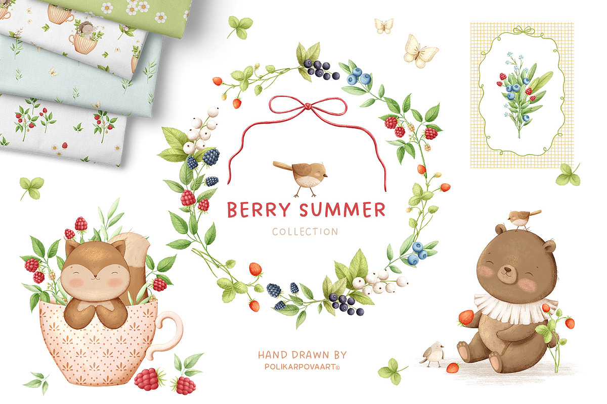 Berry Summer - kids collection, an Animal Illustration by polikarpovaart (Photo 1 of 21)