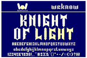 Knight of light font, a Font by weknow (Thumbnail 1 of 5)