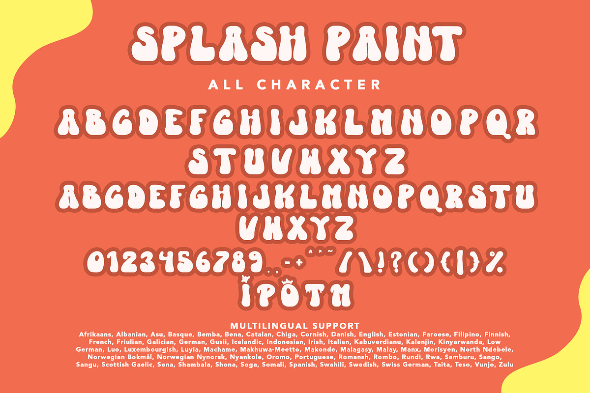 Splash Paint, a Handwritten Font by HATFSTUDIO (Photo 7 of 8)