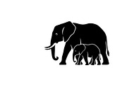 elephant family silhouette design, an Illustration by Amazin_art (Thumbnail 30 of 51)