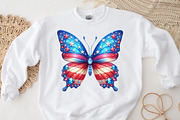 American Butterfly Patriotic Design, an Illustration by Designworld (Thumbnail 3 of 7)