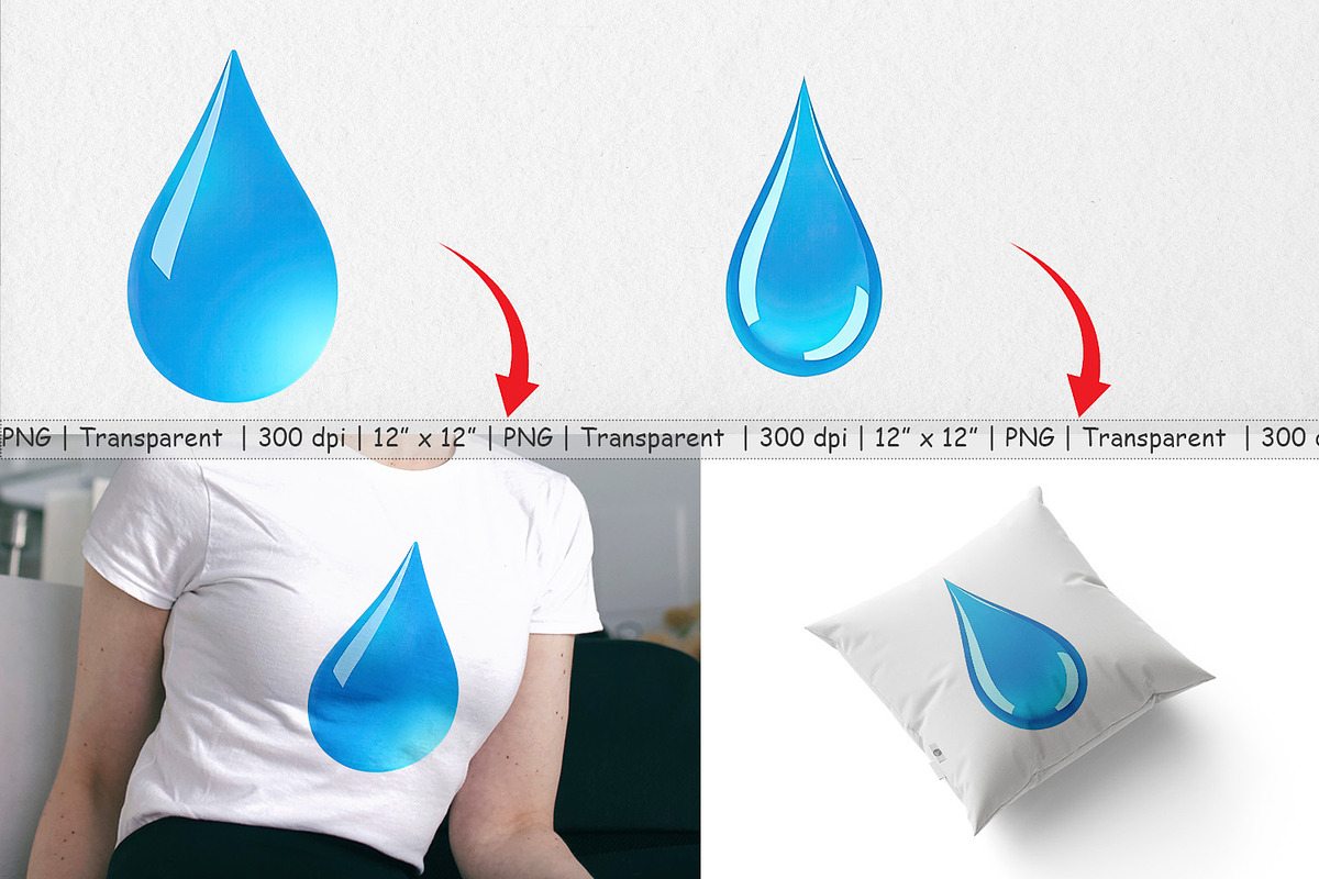 Water Drop Clipart, a Graphic by Artnoy (Photo 3 of 5)