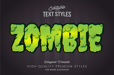Toxic Zombie Text Style