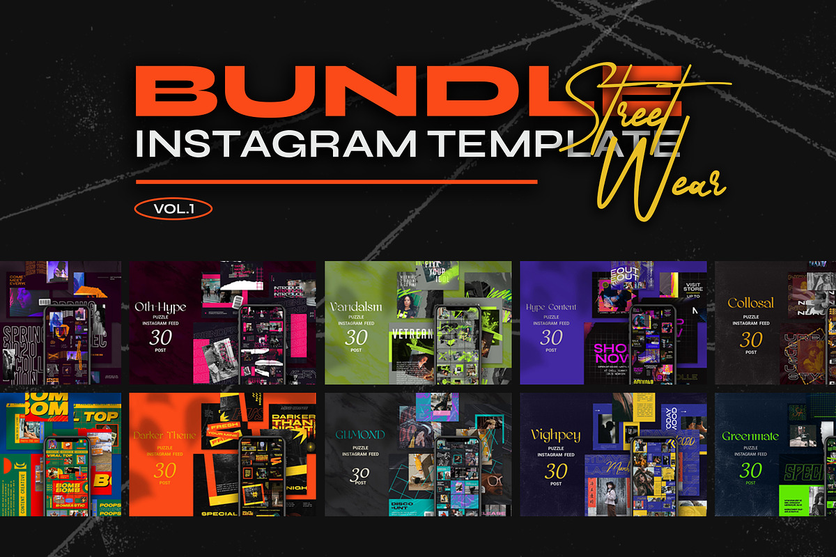 Bundle Streetwear Instagram Vol1, a Social Media Template by Azruca (Photo 1 of 22)