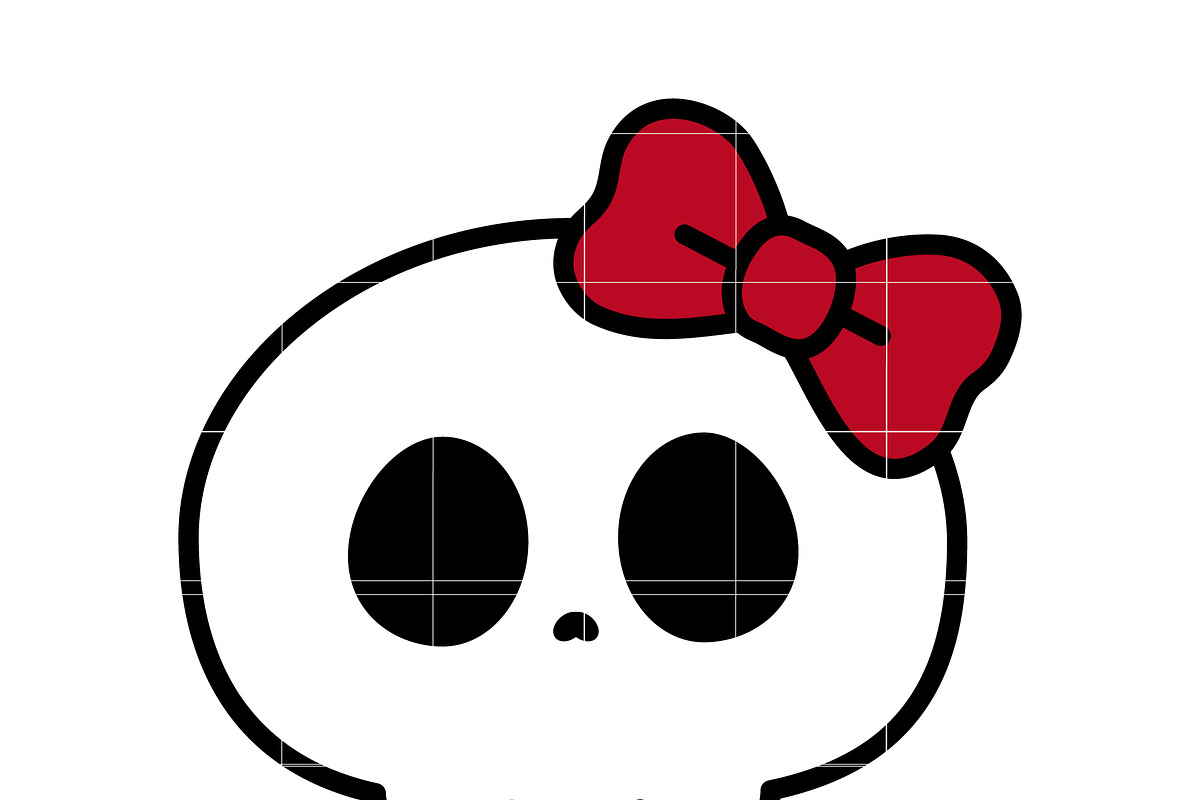 Kawaii Skull with Bow SVG, an Illustration by TheHitShop (Photo 2 of 3)