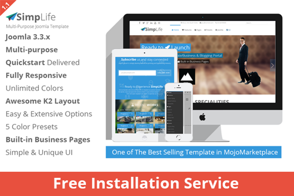 SimpLife Multi-purpose Template, a Websites & App Template by WingThemes