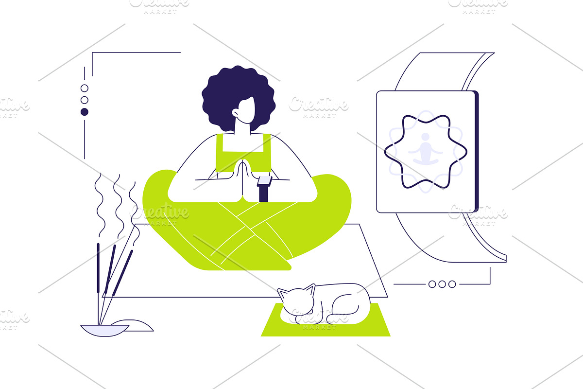 Smartwatch stress tracking abstract, a Technology Illustration by Visual Generation