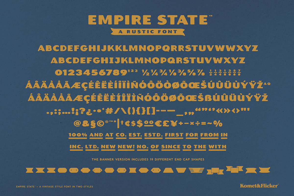 Empire State – A Rustic Font, a Sans Serif Font by Komet & Flicker (Photo 15 of 15)