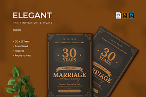 Elegant - Party Invitation, a Design Template by VUNIRA