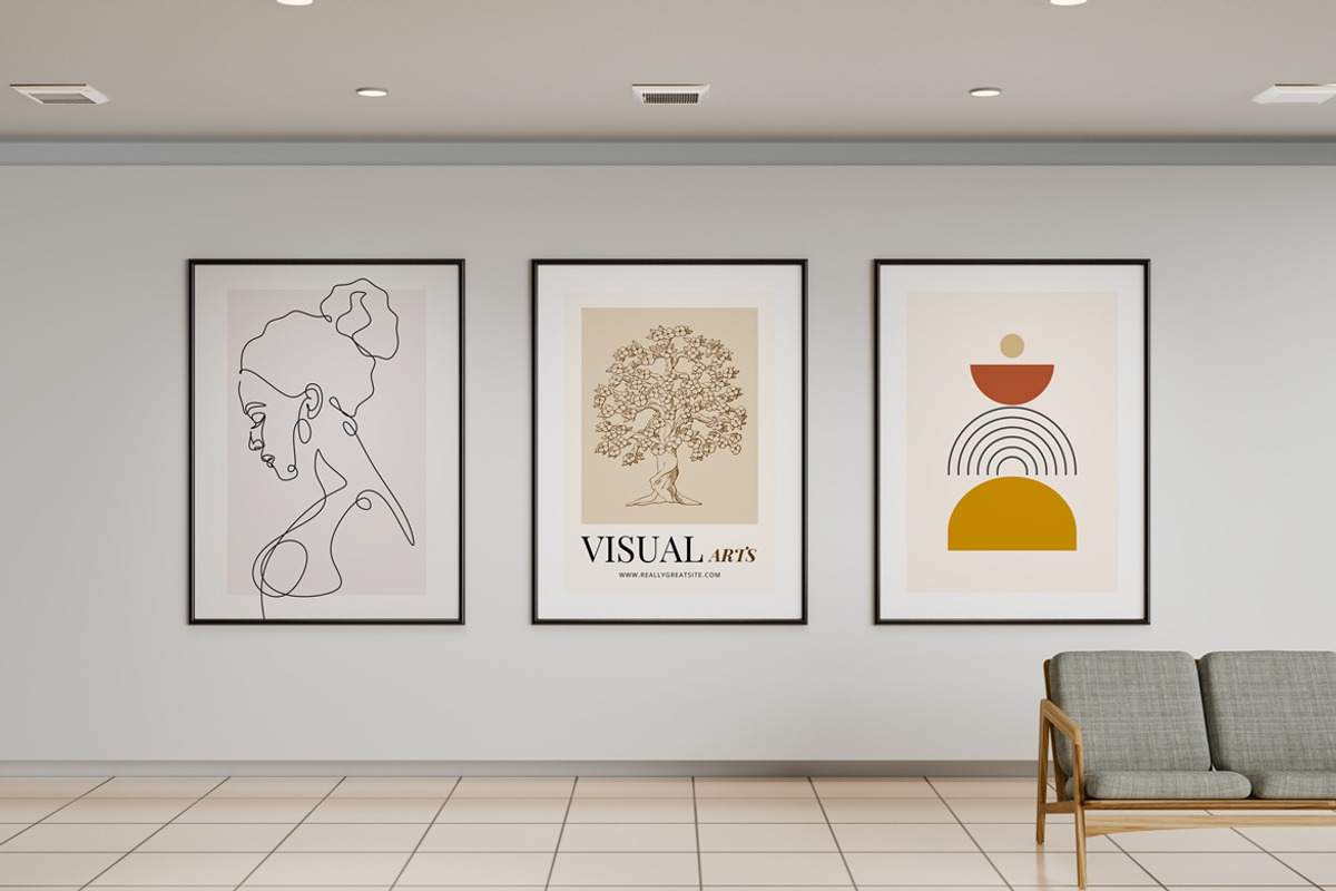 Gallery Frames Mockup, a Product Mockup by PixelPiknik (Photo 2 of 6)