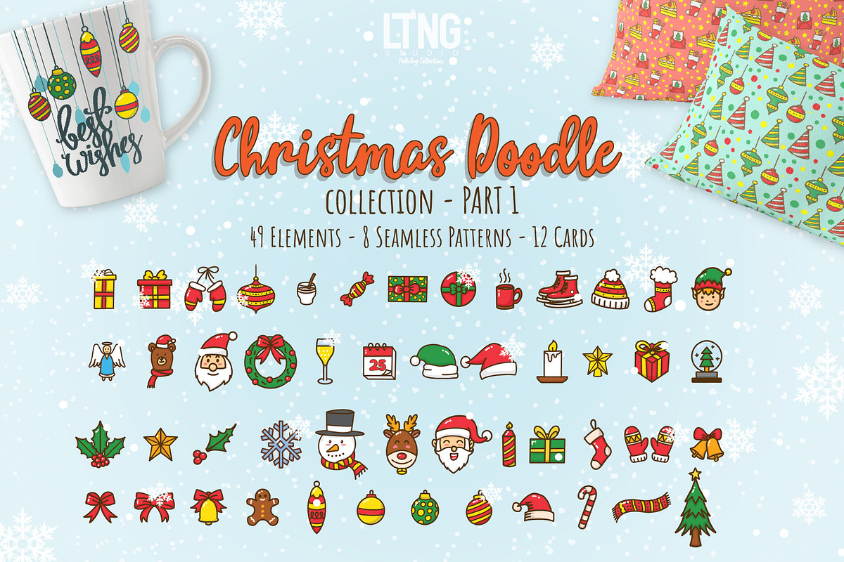 Christmas Doodle Collection Part 1, an Object Graphic by LTNG STUDIO (Photo 1 of 6)