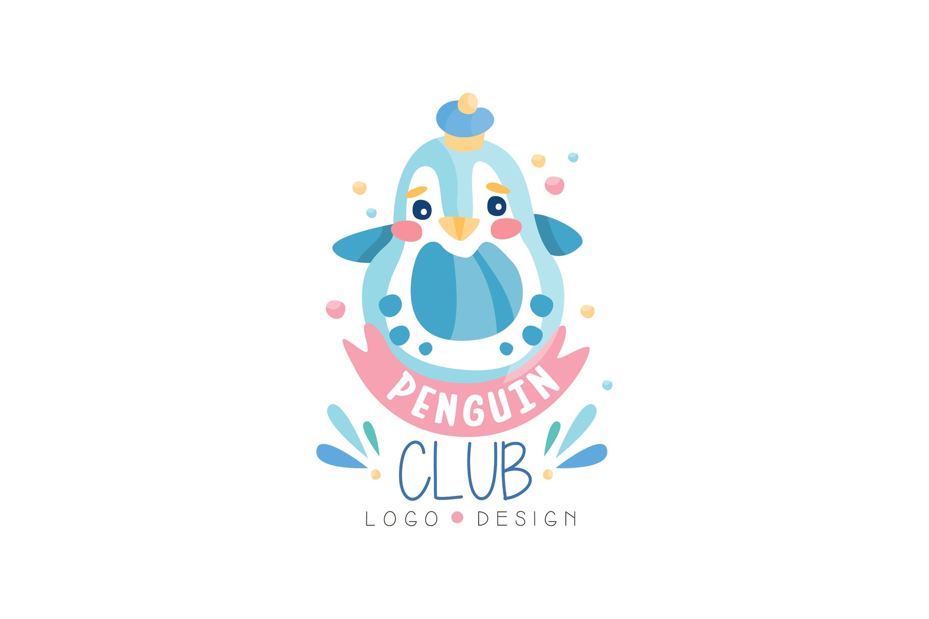 Penguin Club Logo Design Emblem by Topvectors  Creative Market