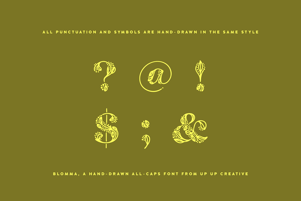 Blomma Hand-Drawn Display Font, a Serif Font by Up Up Creative (Photo 7 of 12)