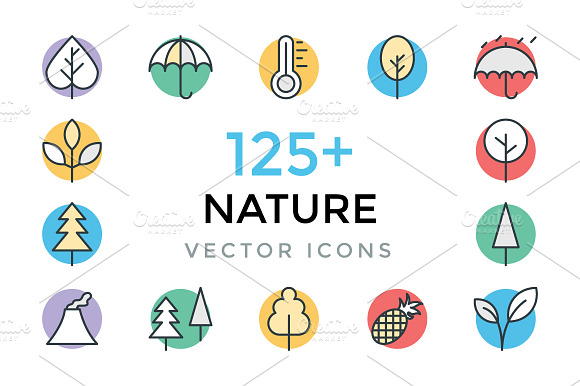 125 Nature Vector Icons