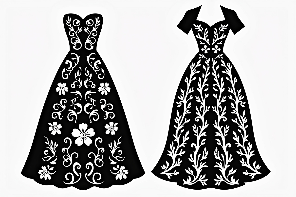 Wedding Dress Vector Pack, an Illustration by Gaye Art (Photo 16 of 21)